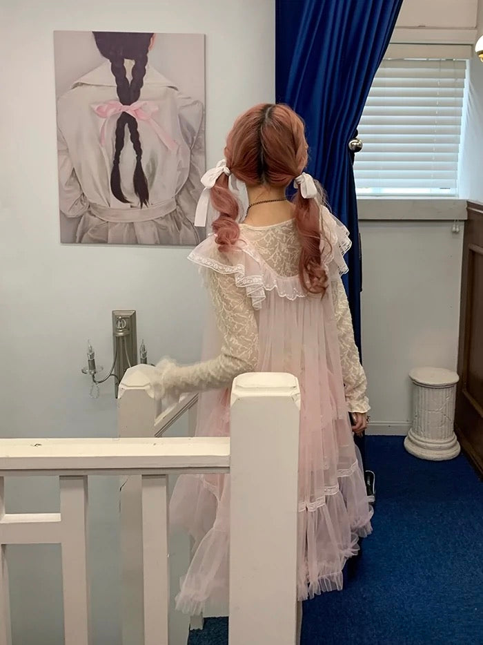 Get trendy with [August Unicorn] Rose romance transparent outer dress - Dresses available at Peiliee Shop. Grab yours for $75 today!