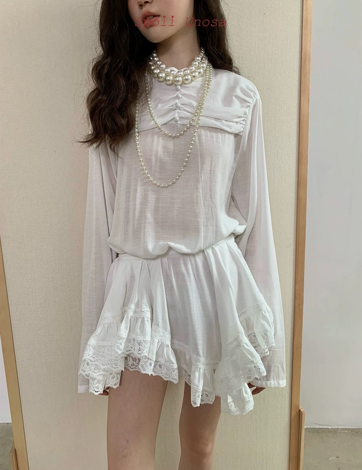Get trendy with [SPOII UNOSA] Angelic Soul Mini Dress - Dress available at Peiliee Shop. Grab yours for $76 today!