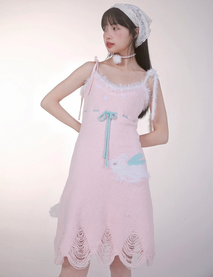 Get trendy with [Rose Island] Bunny Elf Knitted Dress -  available at Peiliee Shop. Grab yours for $71 today!