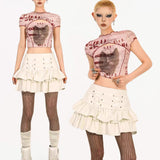 [2020’s Best Sale is Back] Lace-Up Harajuku Ruffle Mini Skort
