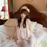 Inès Blossom Lace Nightdress Home Sleepwear