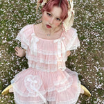 Get trendy with [August Unicorn] The blooming dream crop top and skirt set - Dresses available at Peiliee Shop. Grab yours for $68 today!