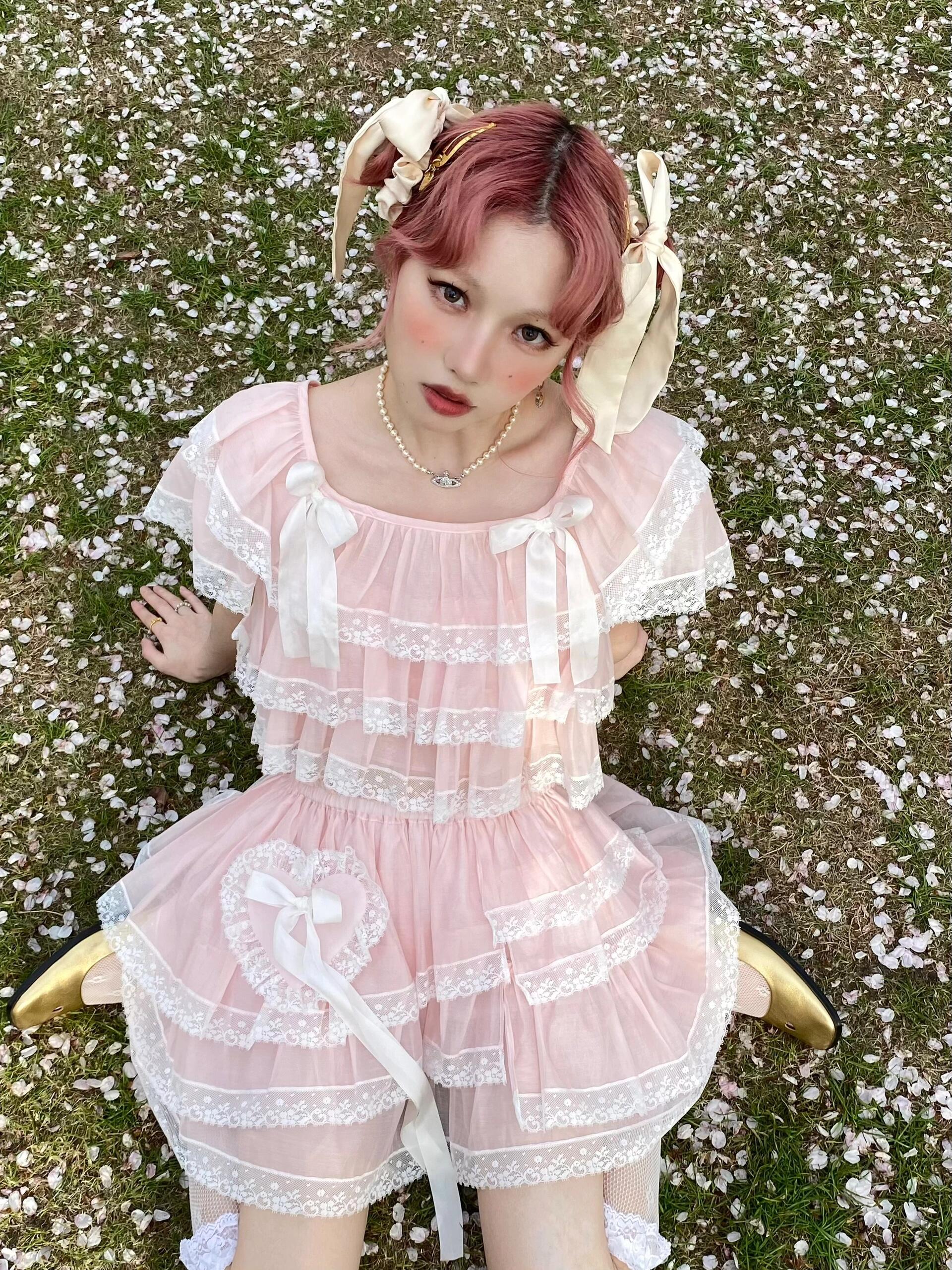 Get trendy with [August Unicorn] The blooming dream crop top and skirt set - Dresses available at Peiliee Shop. Grab yours for $68 today!