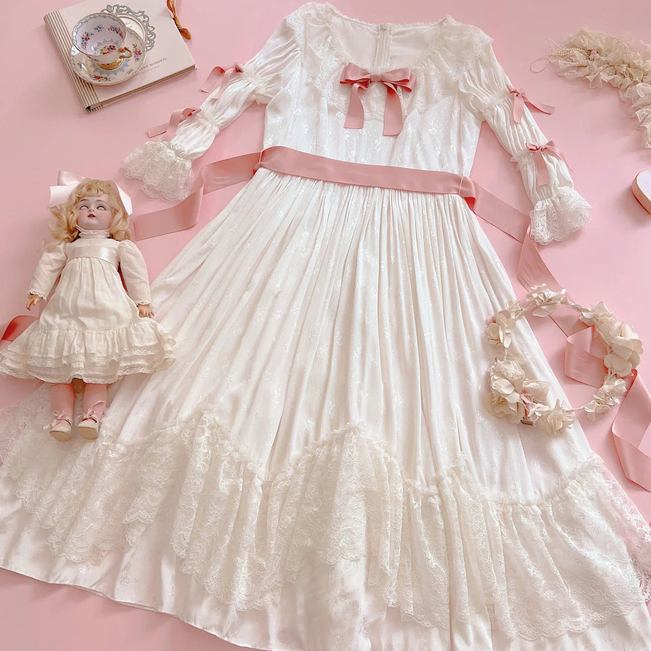 Get trendy with [Le Flacon] [Pre-order] 'French Doll' Rococo-inspired One-piece Dress -  available at Peiliee Shop. Grab yours for $219 today!