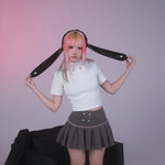 Get trendy with [Evil tooth]Mechanical Punk High-Neck Top - Shirts & Tops available at Peiliee Shop. Grab yours for $43 today!