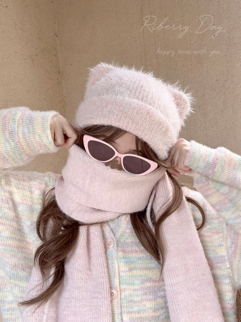 Get trendy with Pastel Rainbow Soft Pastel Knitting Oversized Sweater - Sweater available at Peiliee Shop. Grab yours for $19.90 today!