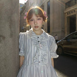 August Unicorn Wonderland Maid Stripe Dress
