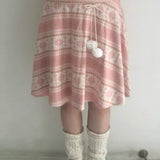 SicAstra Pink Snowflake Skirt