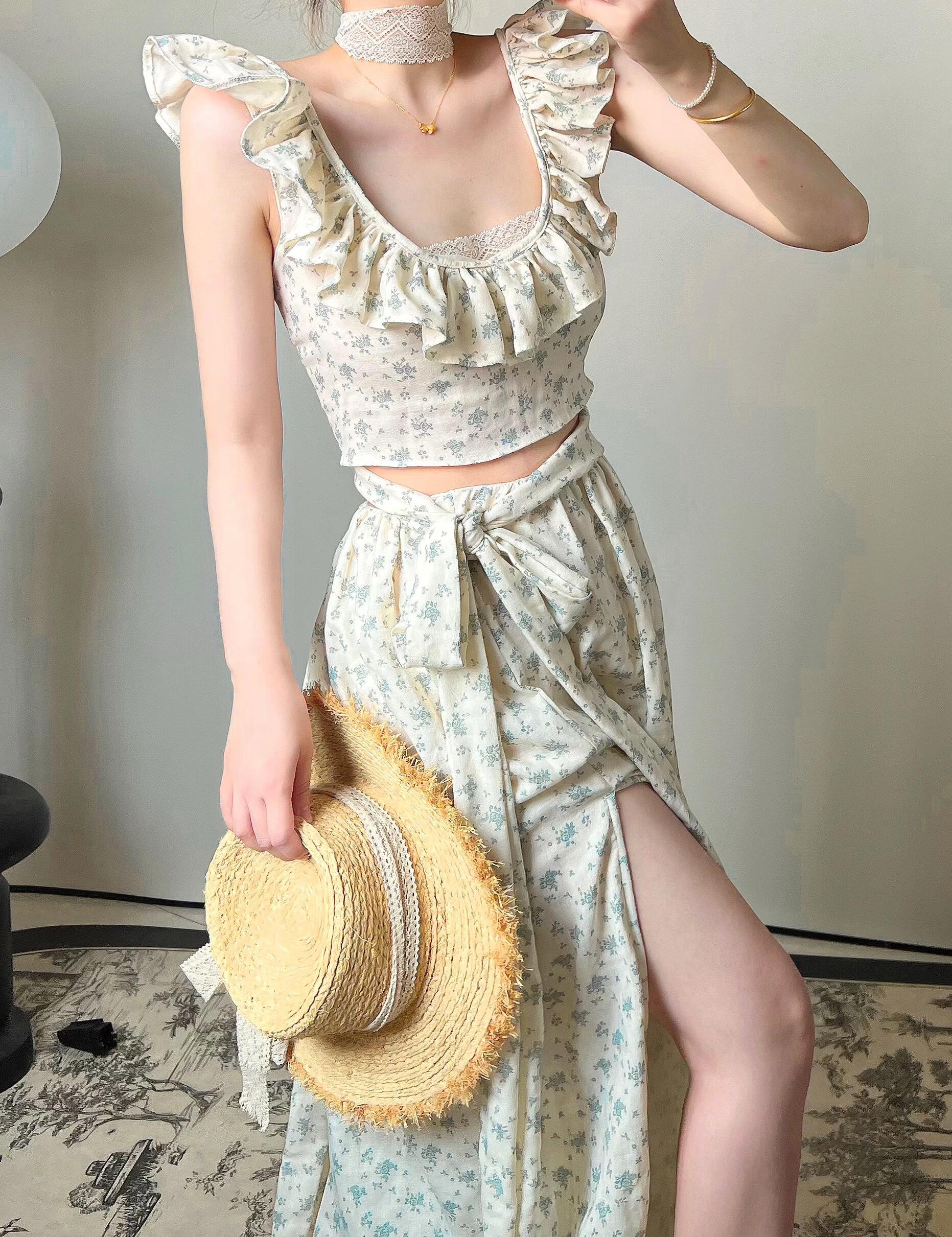 Get trendy with [Tailor Made] Cottage Dream Floral Set -  available at Peiliee Shop. Grab yours for $45 today!