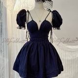 [Sold out forever — just here to be remembered ♡] Silly Solkatt Alice’s Midnight Secret Navy Dress