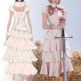 Rose Island Pink Twin Souls Princess Midi Dress
