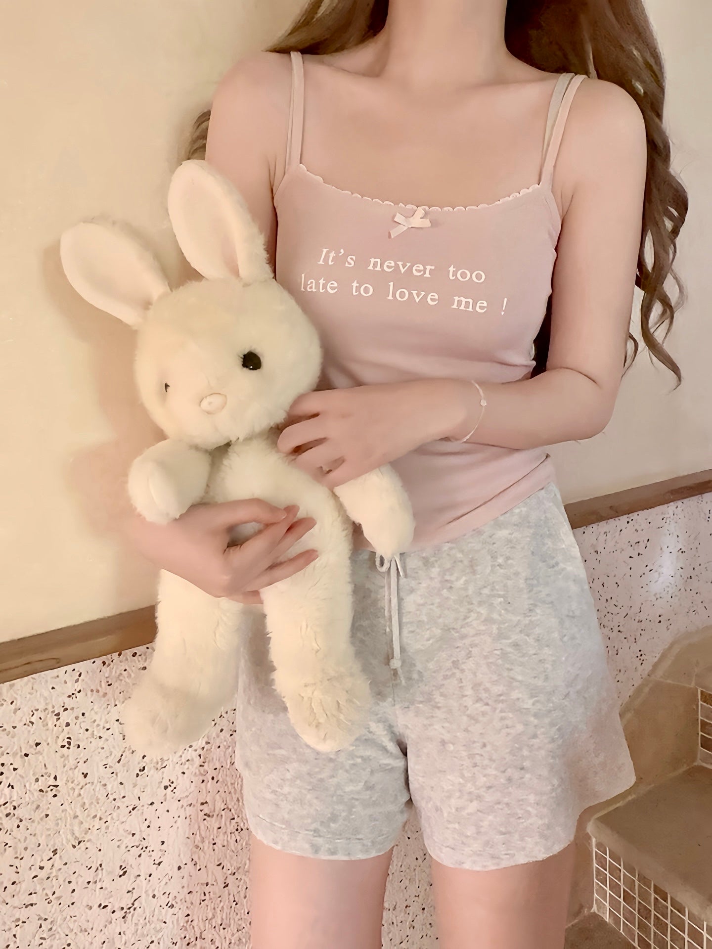 Get trendy with [Buy 2 Get 1 Free] It’s never too late to love me cotton vest top - vest available at Peiliee Shop. Grab yours for $12.80 today!