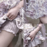 Blood Supply Moonlight Spirit 3D Flower Mini Skirt