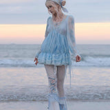 Rose Island Letter from the Moon Long sleeves Jellyfish Dress