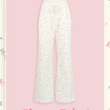 Sleepy Fairy Floral Deer Hoodie And Flare Pants Set