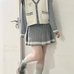Get trendy with School days wool blended knitting cardigan skirt set - Sweater available at Peiliee Shop. Grab yours for $19.90 today!