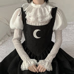 Get trendy with [Nololita] Hallucination Rose The Missing Moon Silk Like Cotton Shirt Christmas - Shirts & Tops available at Peiliee Shop. Grab yours for $36 today!