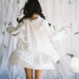 PacificPosition Daisy Whisper Pleated Lace Skirt