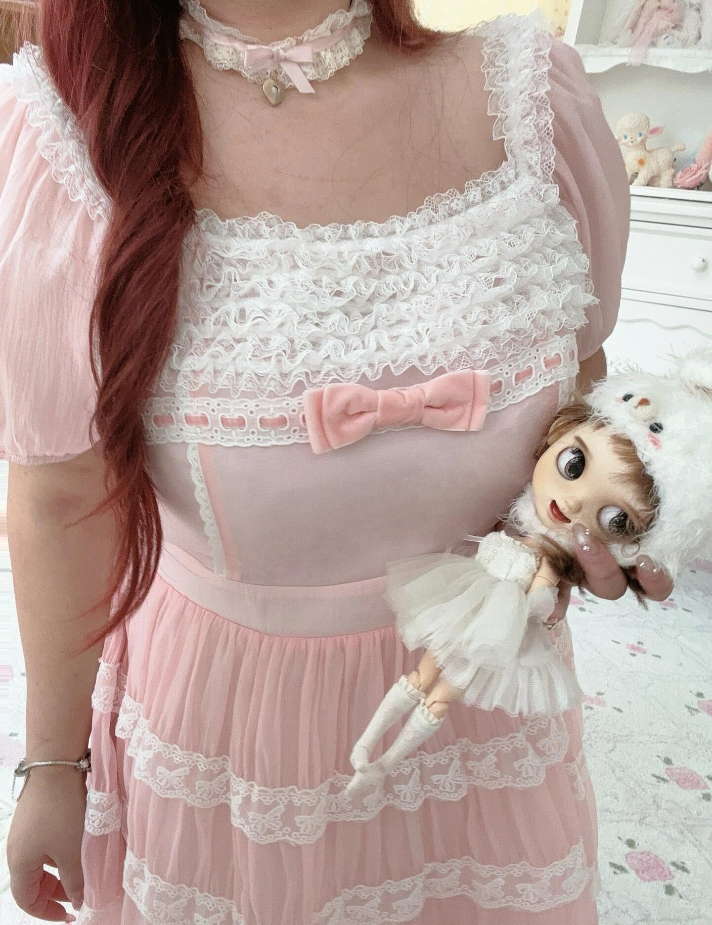 Get trendy with [Curve Beauty] Rosette Fairy Princess Dress -  available at Peiliee Shop. Grab yours for $55 today!