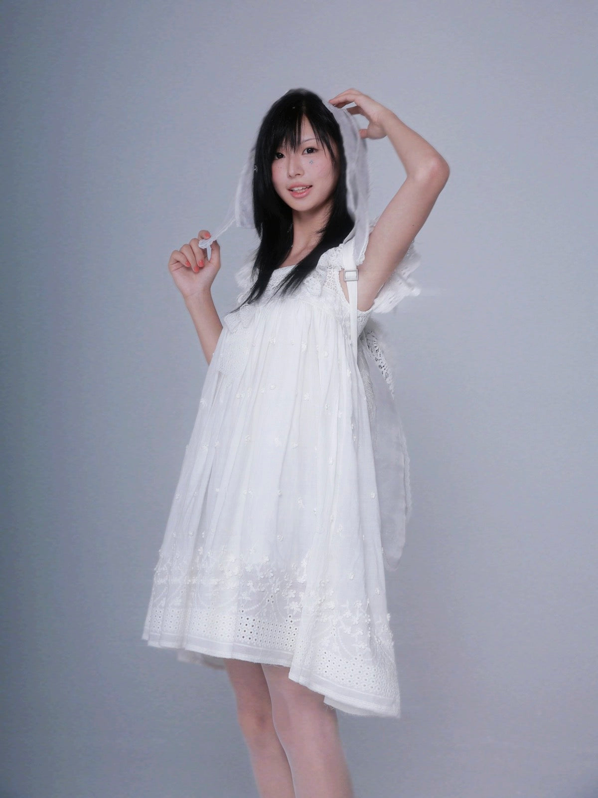 Get trendy with Angel Energy Cotton Mini Dress - Dress available at Peiliee Shop. Grab yours for $56 today!