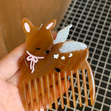 Crann x Ecinin My Angel Deer Handmade Comb Hair Brush