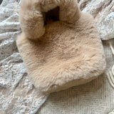Get trendy with Soft Girl Era Faux Fur Mini Hand Bag -  available at Peiliee Shop. Grab yours for $15 today!