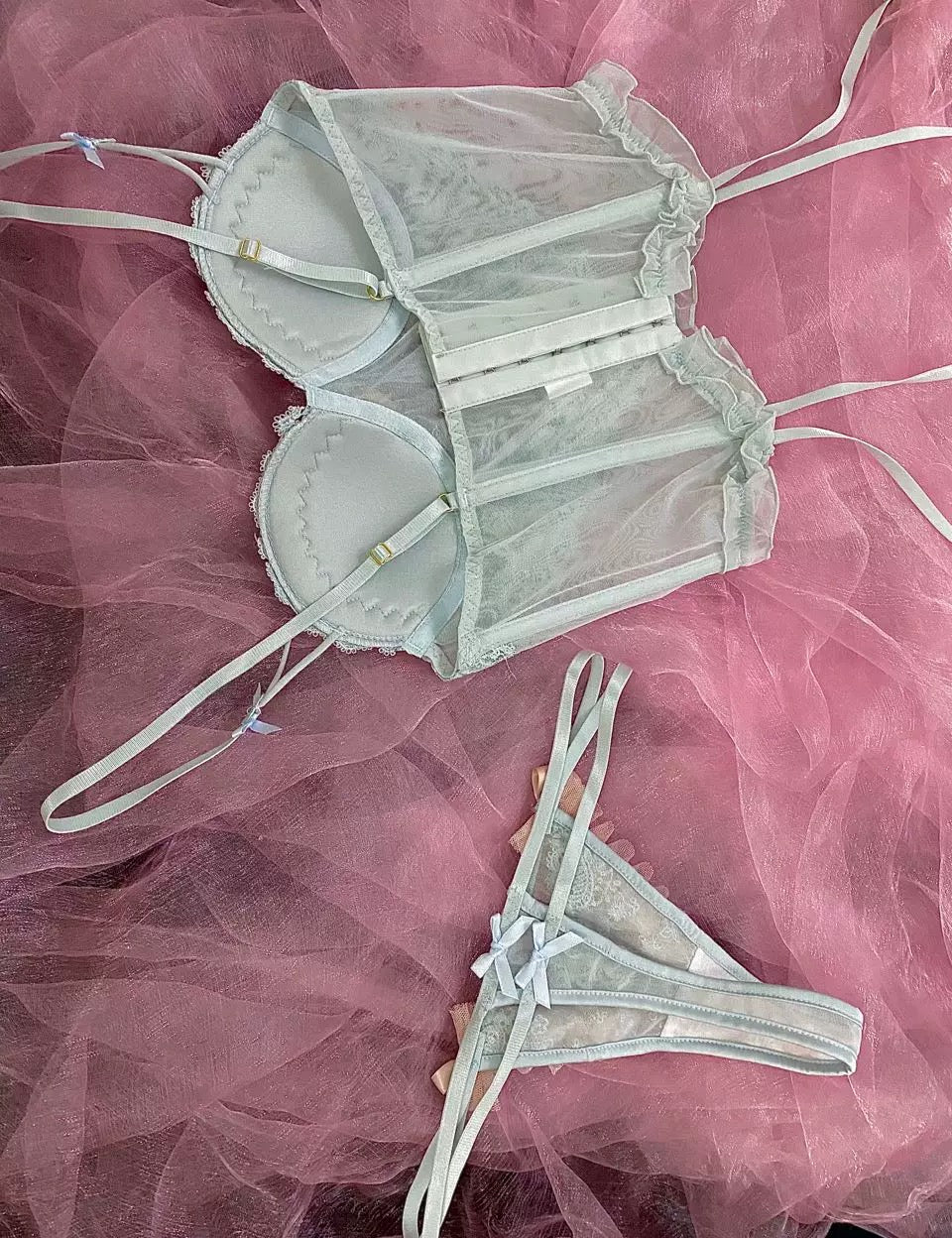 Get trendy with [Handmade Lingerie] Everything I Know About Love - Lace Body Set -  available at Peiliee Shop. Grab yours for $29.90 today!