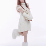 Get trendy with Rose Island Soft Snow White Princess Knitting Dress with removable collar Christmas - Dresses available at Peiliee Shop. Grab yours for $69 today!