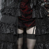 Blood Supply Christmas At Vampire Castle Layered Skirt