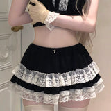 KittenClaw Vintage Lace Cross 100% Cotton Bloomers Skirt