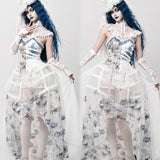 Get trendy with [Blood Supply] Corpse Bride Cape With Spine Outer Skirt - Accessories available at Peiliee Shop. Grab yours for $79.90 today!