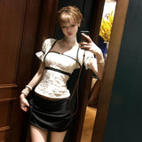 Sheepkiss Charlotte Satin A-Line Skirt