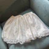 Rose Candy Summer Rose Cottage Middot Lace Mini Skirt