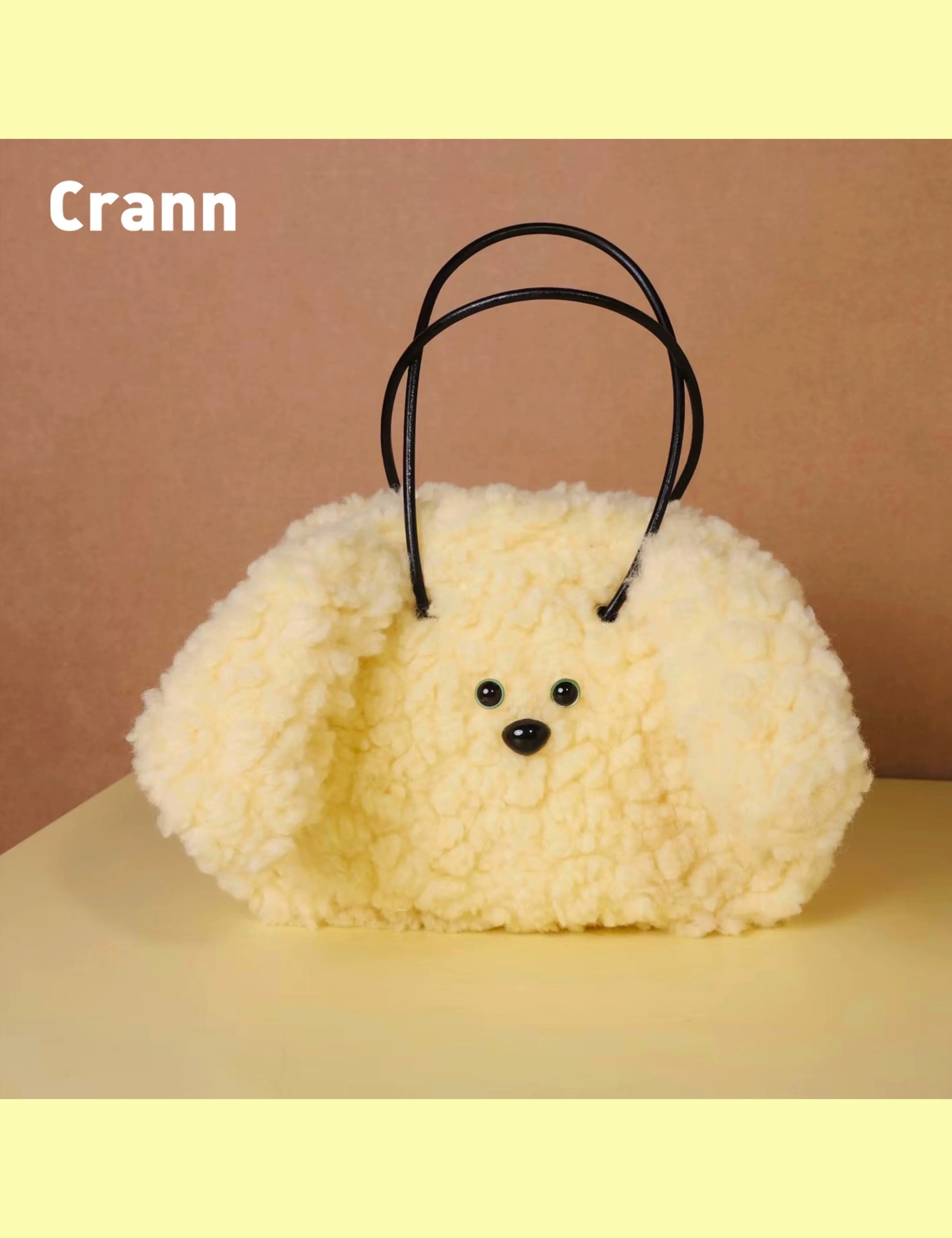 Butter Puppy Fluffy Hand Bag