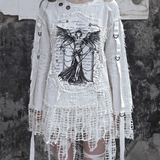 Get trendy with [Blood Supply] Madhouse Distressed Sweatshirt - Shirts & Tops available at Peiliee Shop. Grab yours for $42 today!