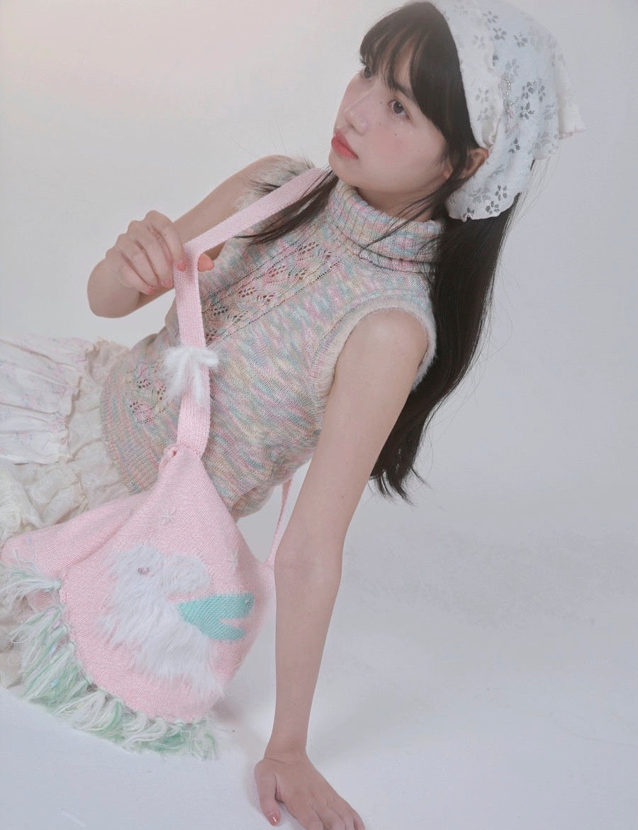 Get trendy with [Rose Island] Bunny Elf Crossbody Bag -  available at Peiliee Shop. Grab yours for $38 today!