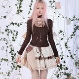 Rose Island Forest Tea Party Floral Mini Skirt with Bloomers