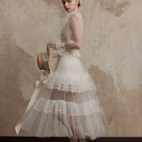 Fa Sogno Lueur de Lune Layered Tulle Skirt
