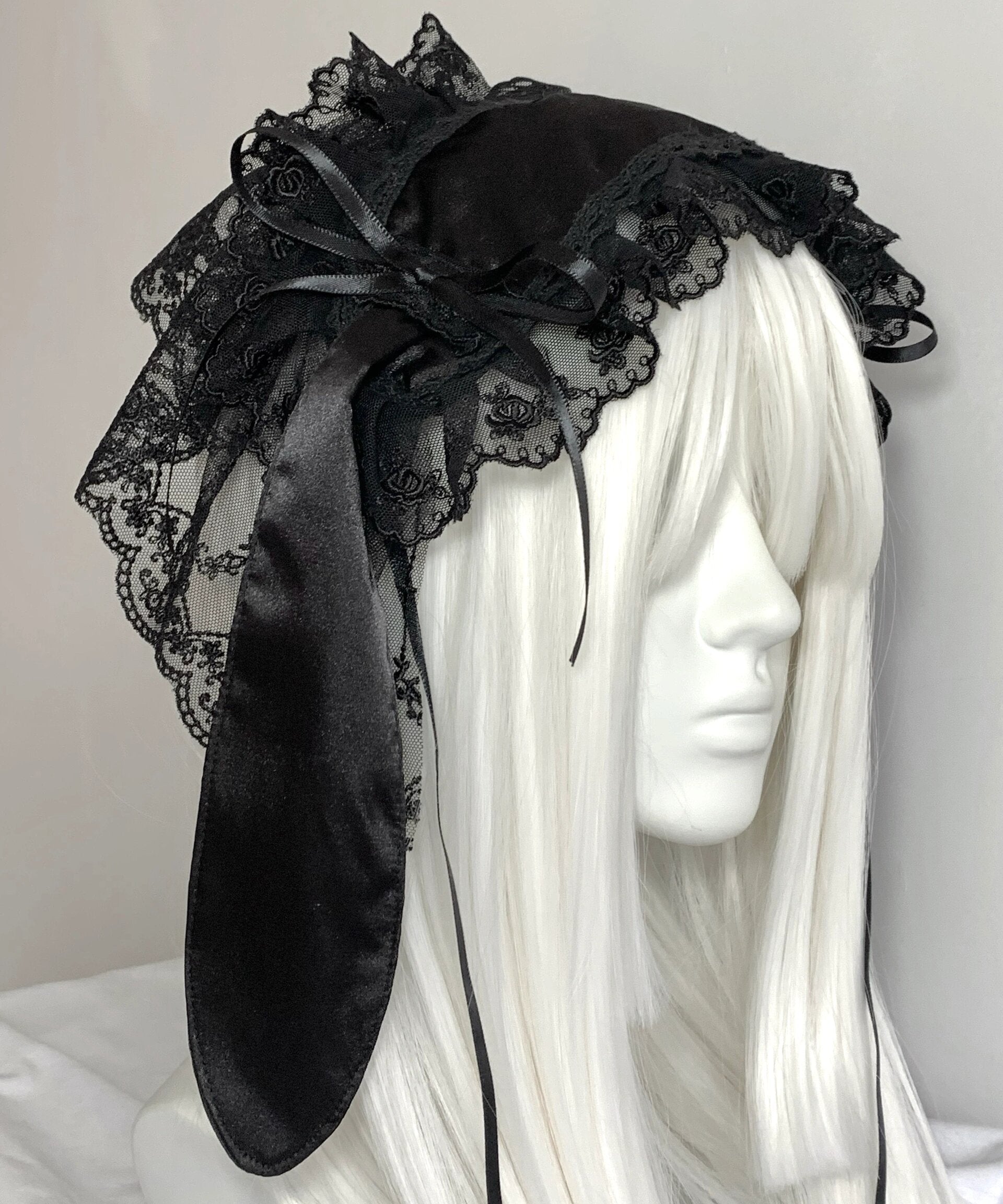 Get trendy with Black Version Handmade Bunny Hat Headband Gothic Lolita Fashion -  available at Peiliee Shop. Grab yours for $21.90 today!