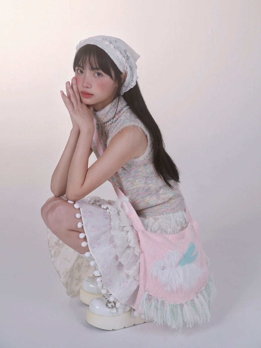 Get trendy with [Rose Island] Bunny Elf Crossbody Bag -  available at Peiliee Shop. Grab yours for $38 today!