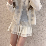 Get trendy with Snow White’s Floral Knitted Cardigan - Sweater available at Peiliee Shop. Grab yours for $23 today!