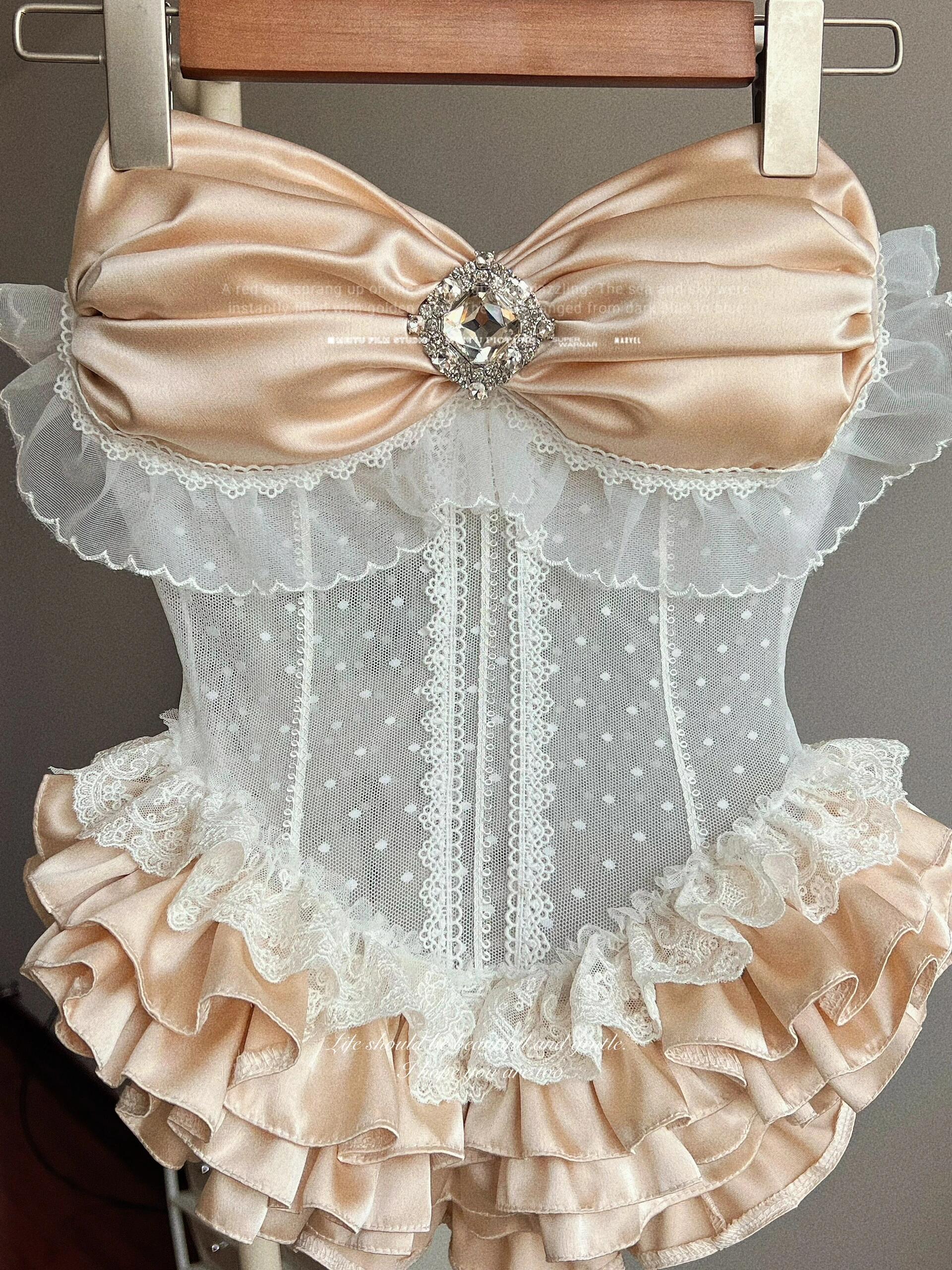 Get trendy with [Tailor Made] Gilded Gala Garb Corset top set -  available at Peiliee Shop. Grab yours for $62 today!