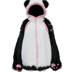 Get trendy with Evil Tooth Kawaii Panda Look Faux Fur Hoodie Coat Christmas -  available at Peiliee Shop. Grab yours for $78 today!
