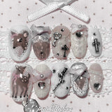 [Peiliee Exclusive] Brown Dear Hand-Painted Press On Nail Set