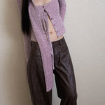 Get trendy with [Illimite] Lavender Romance Soft knitted cardigan three pieces set - Clothing available at Peiliee Shop. Grab yours for $56.80 today!