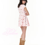 [Peiliee x Rose Island Exclusive] Deer Ballet Fawn Core Cotton Mini Dress