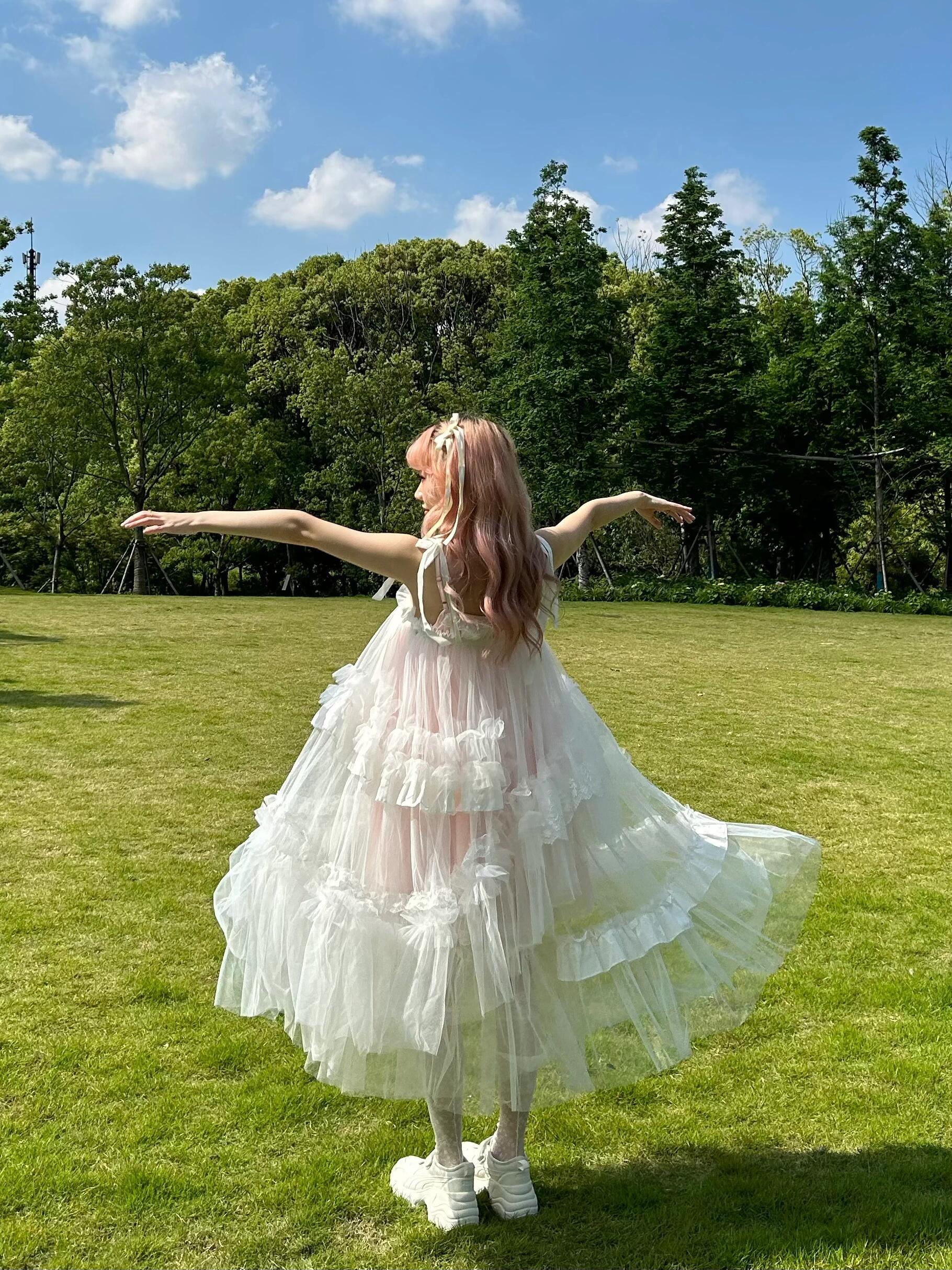 Get trendy with [August Unicorn] Angelic Mist Handmade Outer Princess Dress - Dresses available at Peiliee Shop. Grab yours for $116 today!