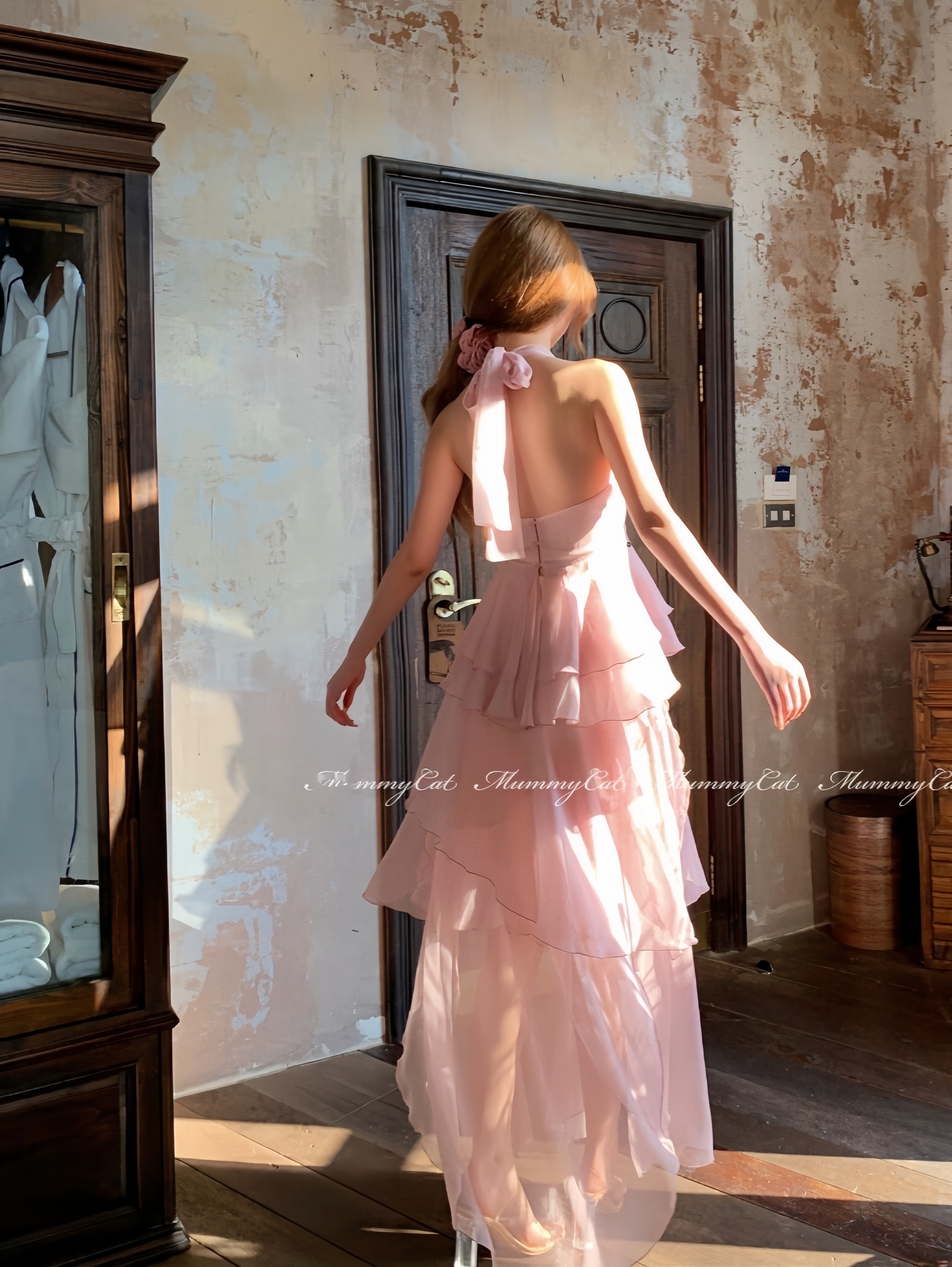 Get trendy with [Mummy Cat] Spring Sakura Rimantic Dress Set -  available at Peiliee Shop. Grab yours for $55 today!