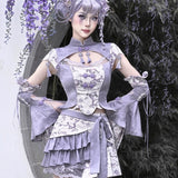 Get trendy with [Blood Supply] Dragon Wisteria Crop Top - Crop Top available at Peiliee Shop. Grab yours for $49.90 today!