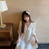 Pacific Position Freesia Memoir Antique Doll Coquette Core Linen Dress